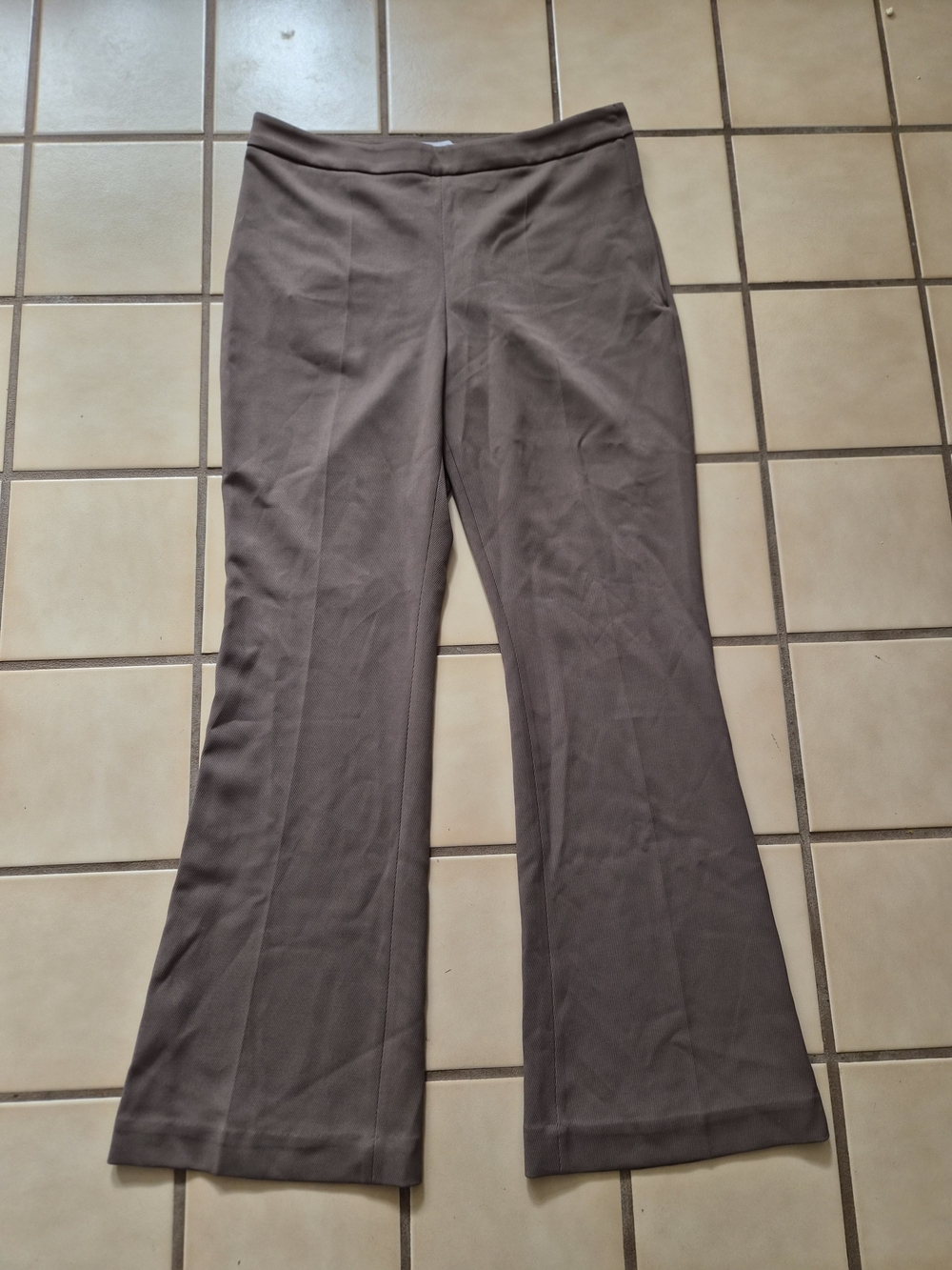 & Other Stories Taupe Flared Pull-On Pants